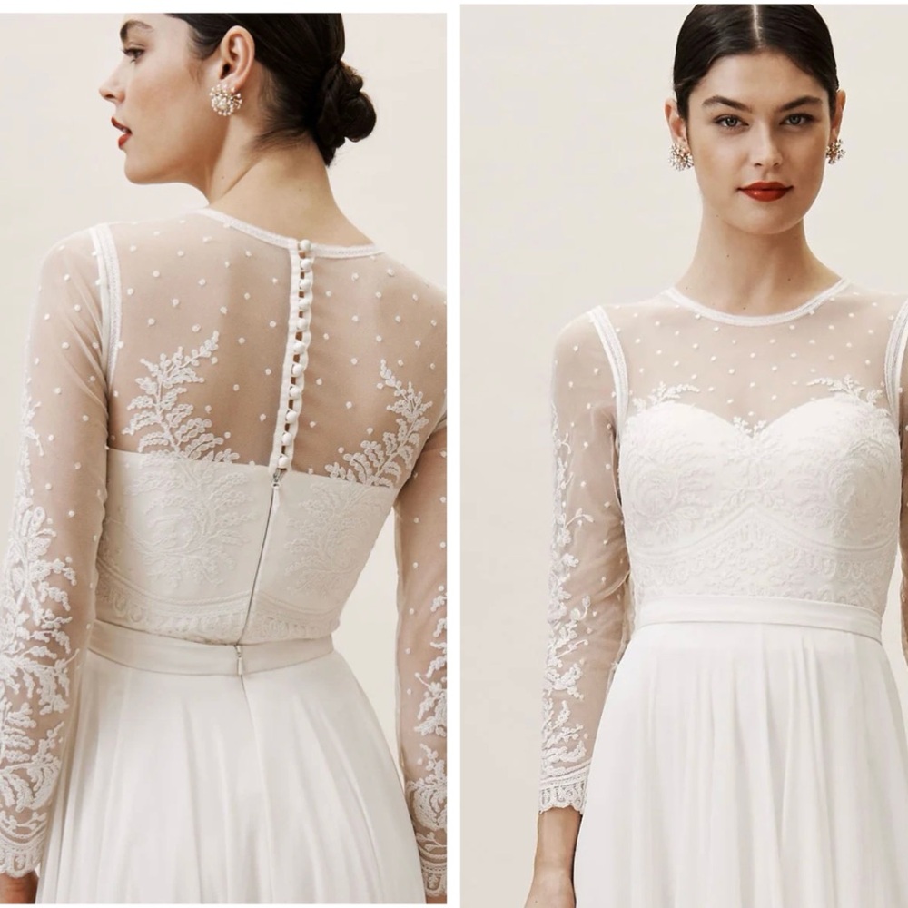 Anthropologie BHLDN Catherine Deane Leanna Bodysuit Lace‎ Ivory Size 2